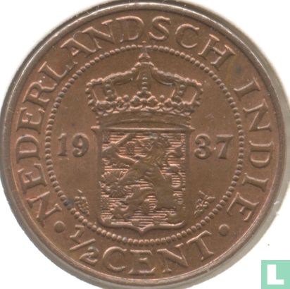 Indes néerlandaises ½ cent 1937 - Image 1