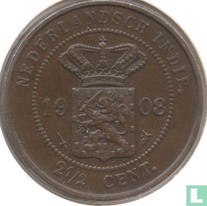 Nederlands-Indië 2½ cent 1908 - Afbeelding 1
