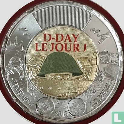 Canada 2 dollars 2019 (coloured) "75th anniversary of D-Day" - Image 1