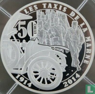 France 50 euro 2014 (PROOF - silver) "Centenary of the Great War - 100th anniversary of the General Mobilization" - Image 1