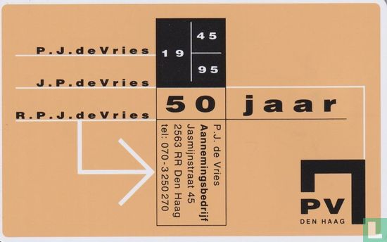 50 jaar Aannemersbedrijf P.J. de Vries  - Afbeelding 1