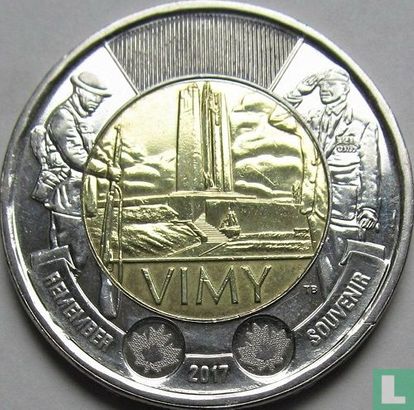 Canada 2 dollars 2017 "100th anniversary Battle of Vimy ridge" - Image 1