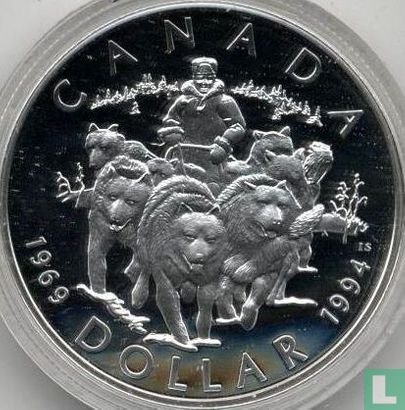 Kanada 1 Dollar 1994 "25th anniversary Last dog team patrol of the Royal Canadian Mounted Police" - Bild 1