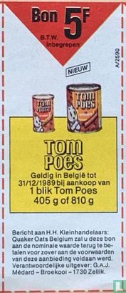 Tom Poes waardebon kattenvoer 1989 - Image 1