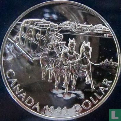 Kanada 1 Dollar 1992 "175th anniversary Kingston stagecoach" - Bild 1