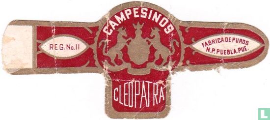 Cleopatra Campesinos - Reg. No. 11 - Fabrica de Puros N.P. Puebla Pue.  - Afbeelding 1