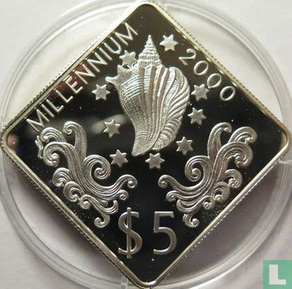 Tuvalu 5 dollars 1998 (PROOF) "Millennium" - Image 2