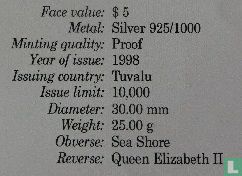 Tuvalu 5 dollars 1998 (PROOF) "Millennium" - Image 3