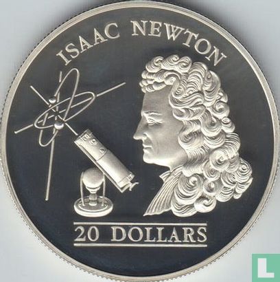 Tuvalu 20 dollars 1993 (PROOF) "Sir Isaac Newton" - Afbeelding 2