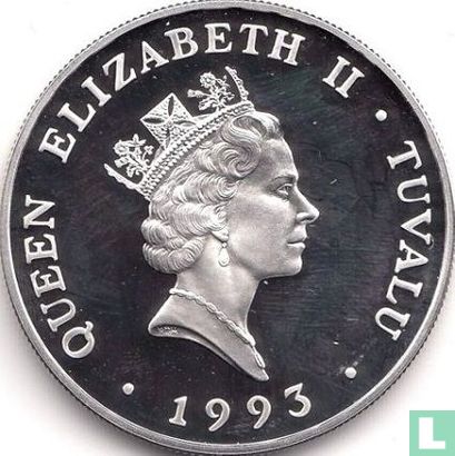Tuvalu 20 dollars 1993 (PROOF) "40th anniversary Coronation of Queen Elizabeth II" - Image 1