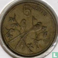 Belize 5 cents 1976 "Fork-tailed flycatchers" - Afbeelding 2
