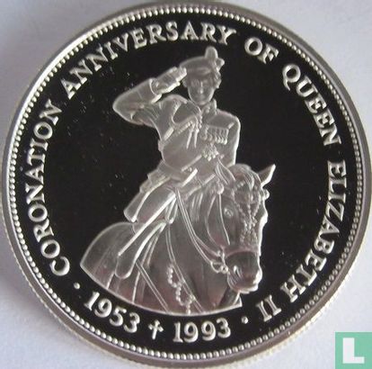 Belize 2 dollars 1993 (PROOF) "40th anniversary Coronation of Queen Elizabeth II" - Image 1