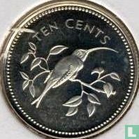 Belize 10 cents 1974 (PROOF - silver) "Long-tailed hermit" - Image 2