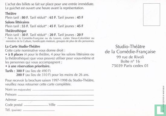 Studio Theatre - Saison 1997-1998 - Bild 2