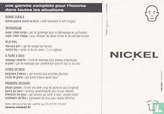Nickel "Bonne gueule" - Cart'Com 01 43 79 57 57 - LastDodo