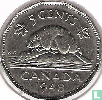Canada 5 cents 1948 - Afbeelding 1
