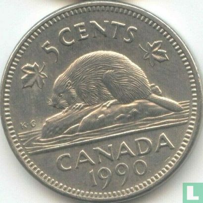 Canada 5 cents 1990 - Afbeelding 1