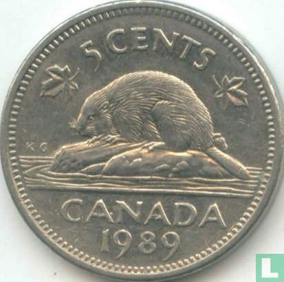 Canada 5 cents 1989 - Afbeelding 1