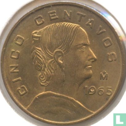 Mexico 5 centavos 1965 (messing) - Afbeelding 1