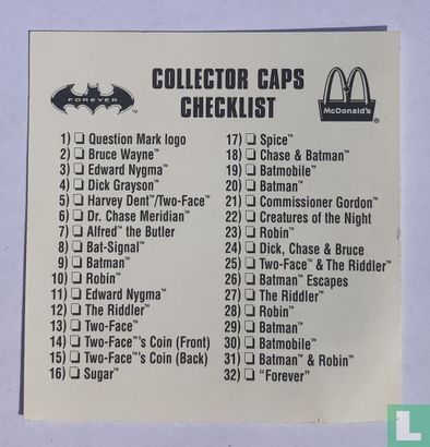 Spelregels Checklist Caps Batman Forever - Bild 2