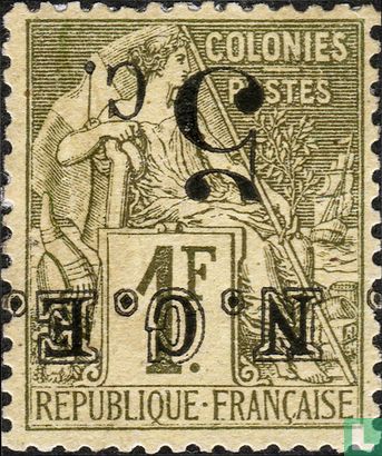 Allegory, with overprint upside down