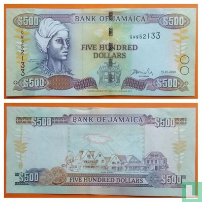 Jamaica 500 Dollars 2008
