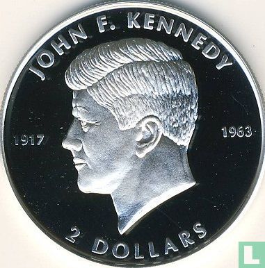 Cookeilanden 2 dollars 2003 (PROOF) "40th anniversary Death of John F. Kennedy" - Afbeelding 2