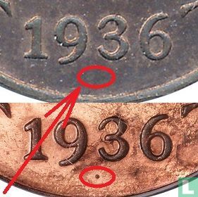 Canada 1 cent 1936 (zonder punt) - Afbeelding 3