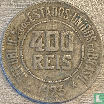 Brazilië 400 réis 1923 - Afbeelding 1