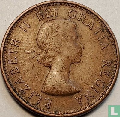 Canada 1 cent 1953 (with shoulder strap) - Image 2
