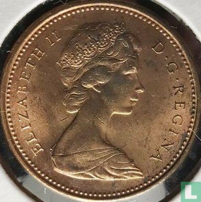 Canada 1 cent 1965 (grosses perles - 5 pointu) - Image 2