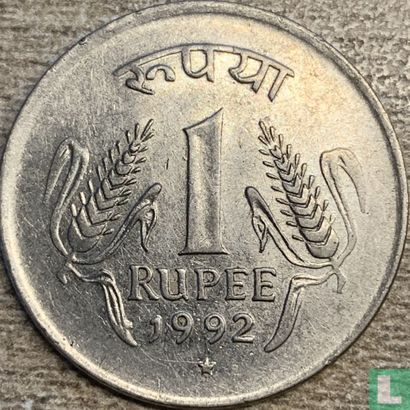 Inde 1 roupie 1992 (Hyderabad) - Image 1