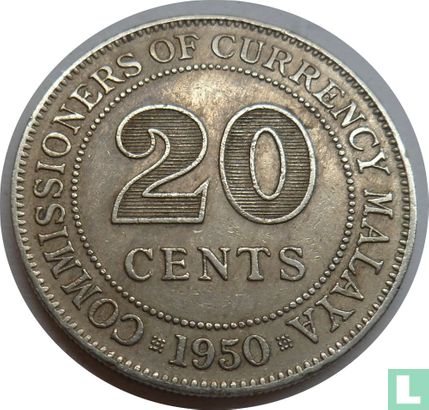 Malaya 20 cents 1950 - Afbeelding 1
