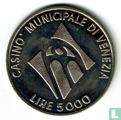 Italië 5000 Lire - Casino Municipale Venice - Afbeelding 2