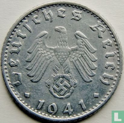 Empire allemand 50 reichspfennig 1941 (B) - Image 1
