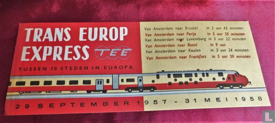 Trans Europ Express TEE bladwijzer - regelwijzer - Afbeelding 1