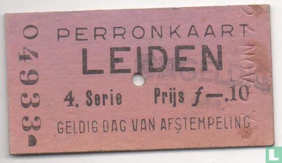 Perronkaart Leiden