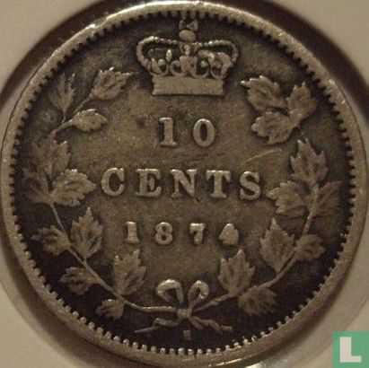 Canada 10 cents 1874 - Afbeelding 1