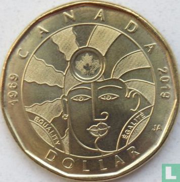 Canada 1 dollar 2019 "50th anniversary Decriminalization of homosexuality in Canada" - Afbeelding 1