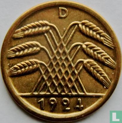 Duitse Rijk 50 rentenpfennig 1924 (D) - Afbeelding 1