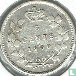 Canada 5 cents 1900 (oval 0) - Image 1