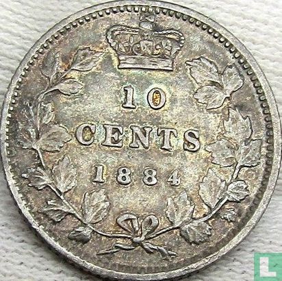 Canada 10 cents 1884 - Image 1