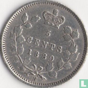 Canada 5 cents 1880 - Image 1