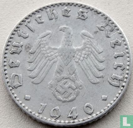Empire allemand 50 reichspfennig 1940 (J) - Image 1
