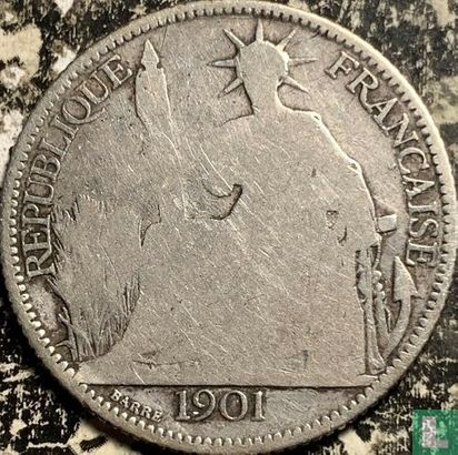 Frans Indochina 20 centimes 1901 - Afbeelding 1