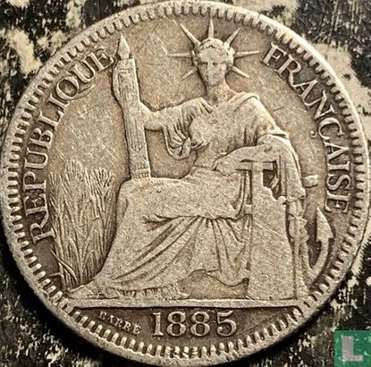Indochine française 10 centimes 1885 - Image 1