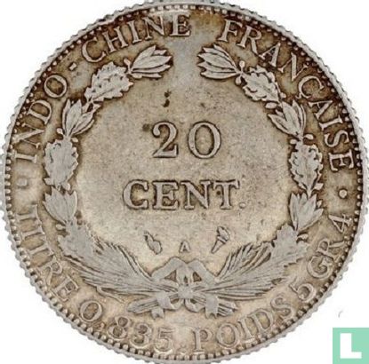 Indochine française 20 centimes 1902 - Image 2