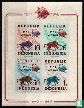 Buffalo, Indonesia & UPU with overprint 