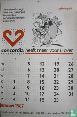 Concordia kalender 1987 [zonder opdruk tussenpersoon] - Afbeelding 1