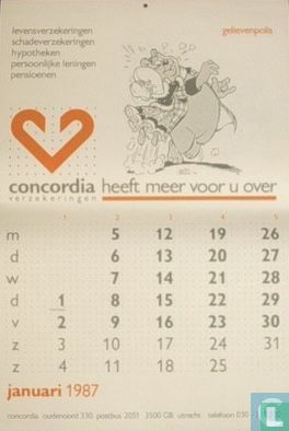 Concordia kalender 1987 [zonder opdruk tussenpersoon] - Image 3